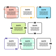 Set of quote box frames