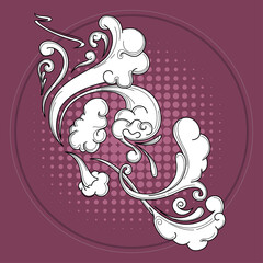 Vintage freehand drawing