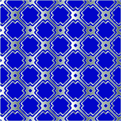 metal pattern on a blue background. pattern for fabric, wallpaper, packaging. Decorative print.
