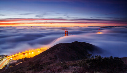 Low Fog at Golden Gate Bridge, San Francisco