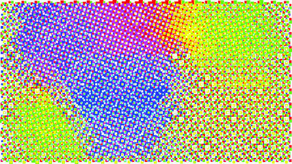 Creative mosaic pattern colored squares. Colored art festival abstract pixel background. RGB pattern. Mosaic colorful beautiful tiles. Modern art color pattern ornament decorative illustration.