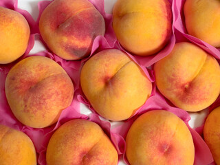 peaches in a box