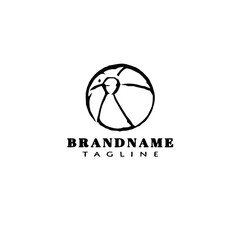 ball cartoon logo icon vector illustration