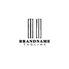 baseball laces logo cartoon icon design template isolated black vector