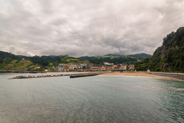 deba beach in basque country spain