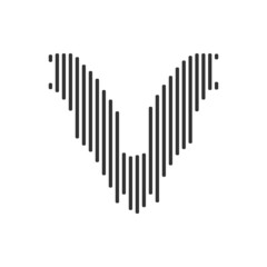 bat black barcode line icon vector on white background.