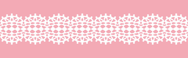 レースリボン。シームレス・ベクター素材。