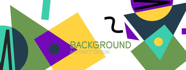 Abstract background with blocks, lines, geometric shapes. Techno or business concept for wallpaper, banner, background, landing page