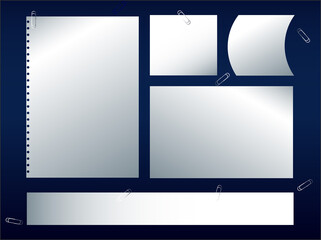 Vector laptop mockup set. EPS 10