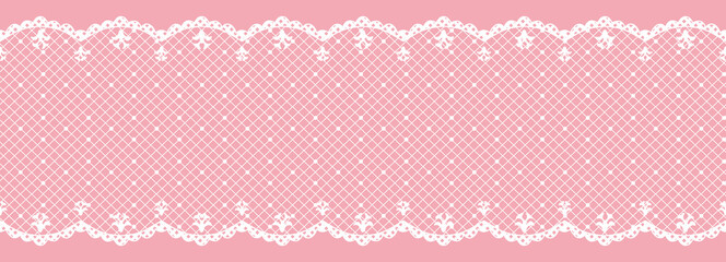 レースリボン。シームレス・ベクター素材。