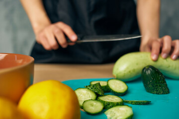 Cook lunch at home vegetarian food isolated background