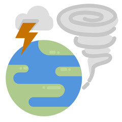 storms flat icon