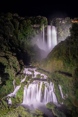 waterfall of marmore by night open