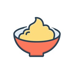 Color illustration icon for cream