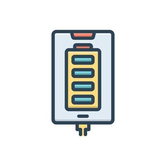 Color illustration icon for fully 