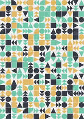 Abstract Geometric Pattern generative computational art illustration