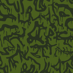 Spilled paint seamless pattern. Vector. Youth print for clothes.