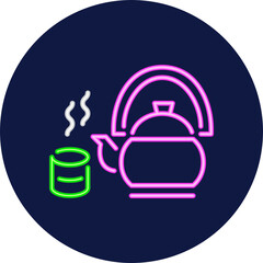 green tea neon icon