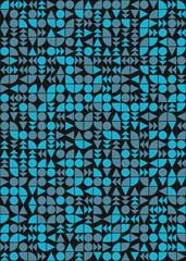 Abstract Geometric Pattern generative computational art illustration