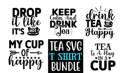 Obraz premium Tea SVG T shirt Design Bundle