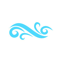 Wave icon vector. Surfing illustration sign. Ocean symbol. Sea mark.