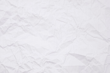 Texture of white crumpled paper for background.