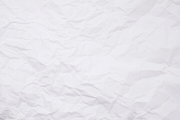 Texture of white crumpled paper for background.