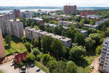 Obraz premium roofs of multi-storey buildings