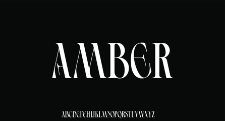 Amber the luxury and elegant font glamour style 