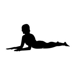 Wide Cobra Pose Yoga Figure Silhouette