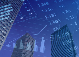 ビジネスコンセプト　ファイナンシャルグラフ