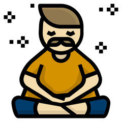 meditation line icon