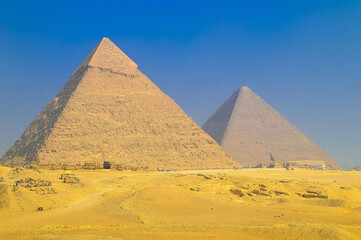 Fototapeta na wymiar Egyptian Cultures, Temples, Pyramids, Ancient civilization