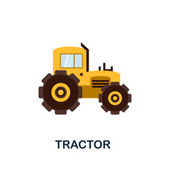 Tractor icon. Flat sign element from transport collection. Creative Tractor icon for web design, templates, infographics and more