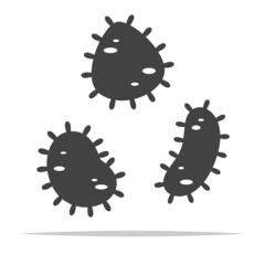 Germ bacteria icon vector isolated