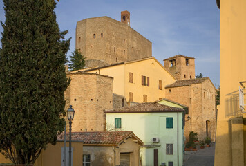Fototapeta na wymiar Montefiore Conca., Rimini. Borgo con la fortezza Malatestiana