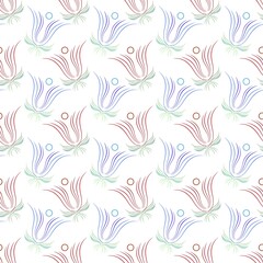 Diagonal pattern with pastel abstract color flower