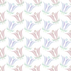 Diagonal pattern with pastel abstract color flower