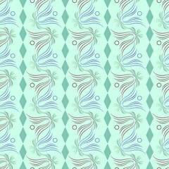 Vertical color pattern with pastel abstract flower