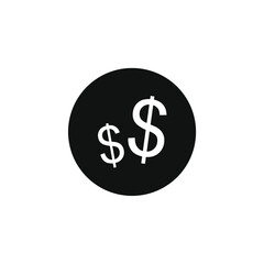dollar icon inside a black circle