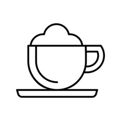 Coffee icon vector. tea illustration sign. hot drink symbol or logo.