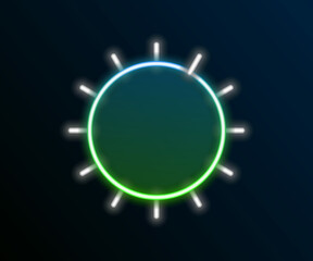 Glowing neon line Sun icon isolated on black background. Summer symbol. Good sunny day. Colorful outline concept. Vector