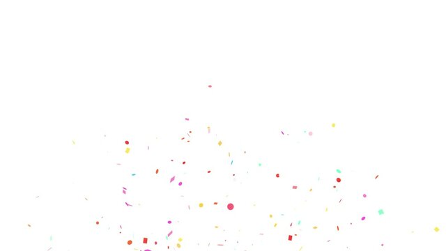 Multi-color Confetti Particles. 