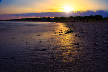 sunset on the beach