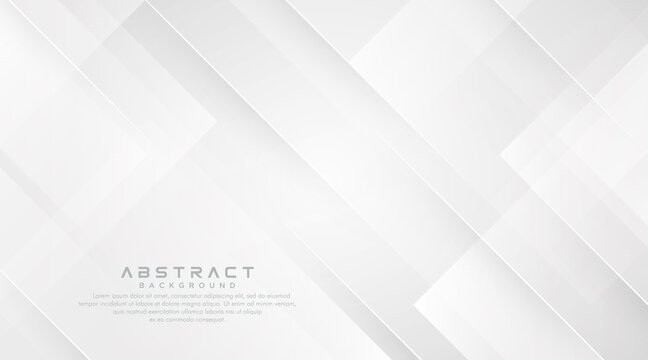 White abstract geometric shapes background. Modern simple square geometric pattern creative design. Minimal style geometric shapes texture graphic elements with diagonal line. Vector illustration
