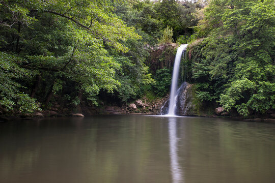 La cascada del Gorg de Santa Margarida en una foto de larga exposici&oacute;n