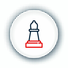 Line Chess icon isolated on white background. Business strategy. Game, management, finance. Colorful outline concept. Vector