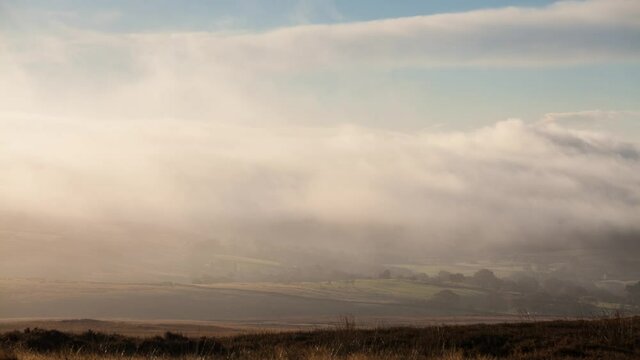 Timelapse of clouds approaching over Goathland Moor