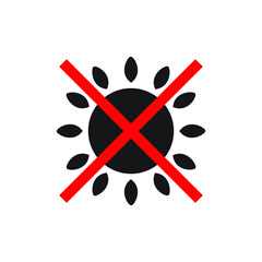 No sun light icon design vector illustration