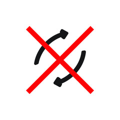 No Rotation icon design vector illustration